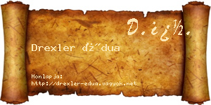 Drexler Édua névjegykártya
